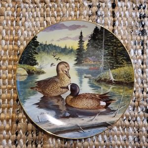 "The Blue-Winged Teal" collector plate by Bart Jerner